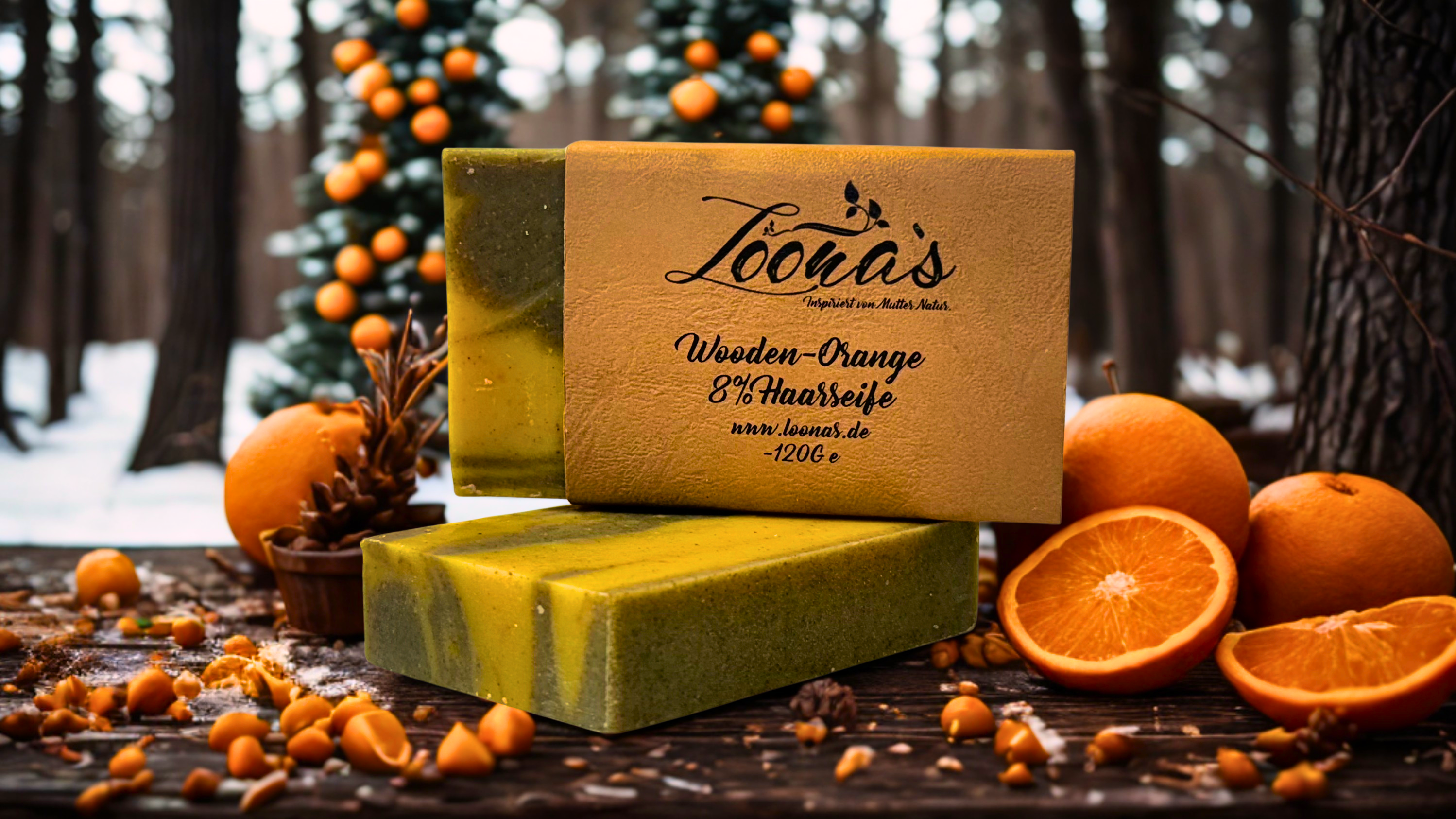 Naturseife mit Orange und Tanne