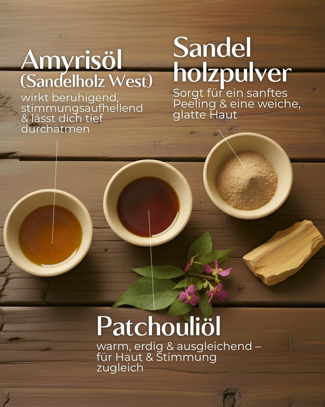 Sandelholz & Patchouli - Detailansicht
