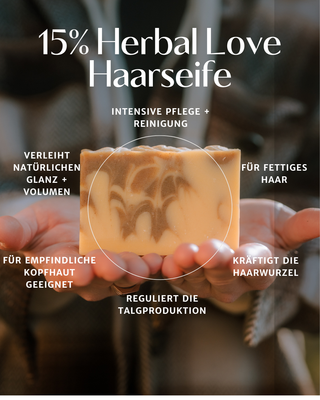 15% Herbal-Love Haarseife (Haarwachstum & Haarglanz)