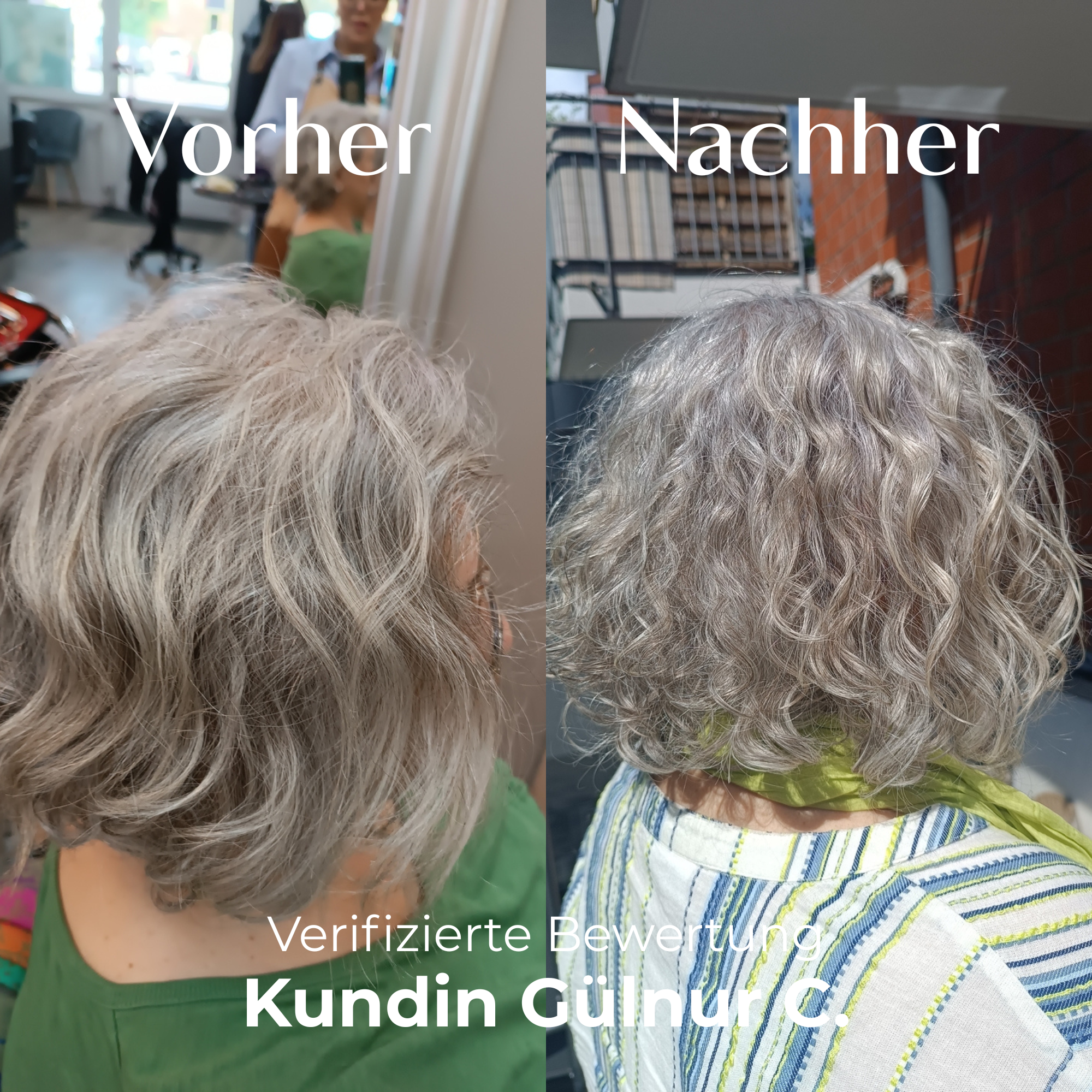 Haarseife Transformation graues Haar