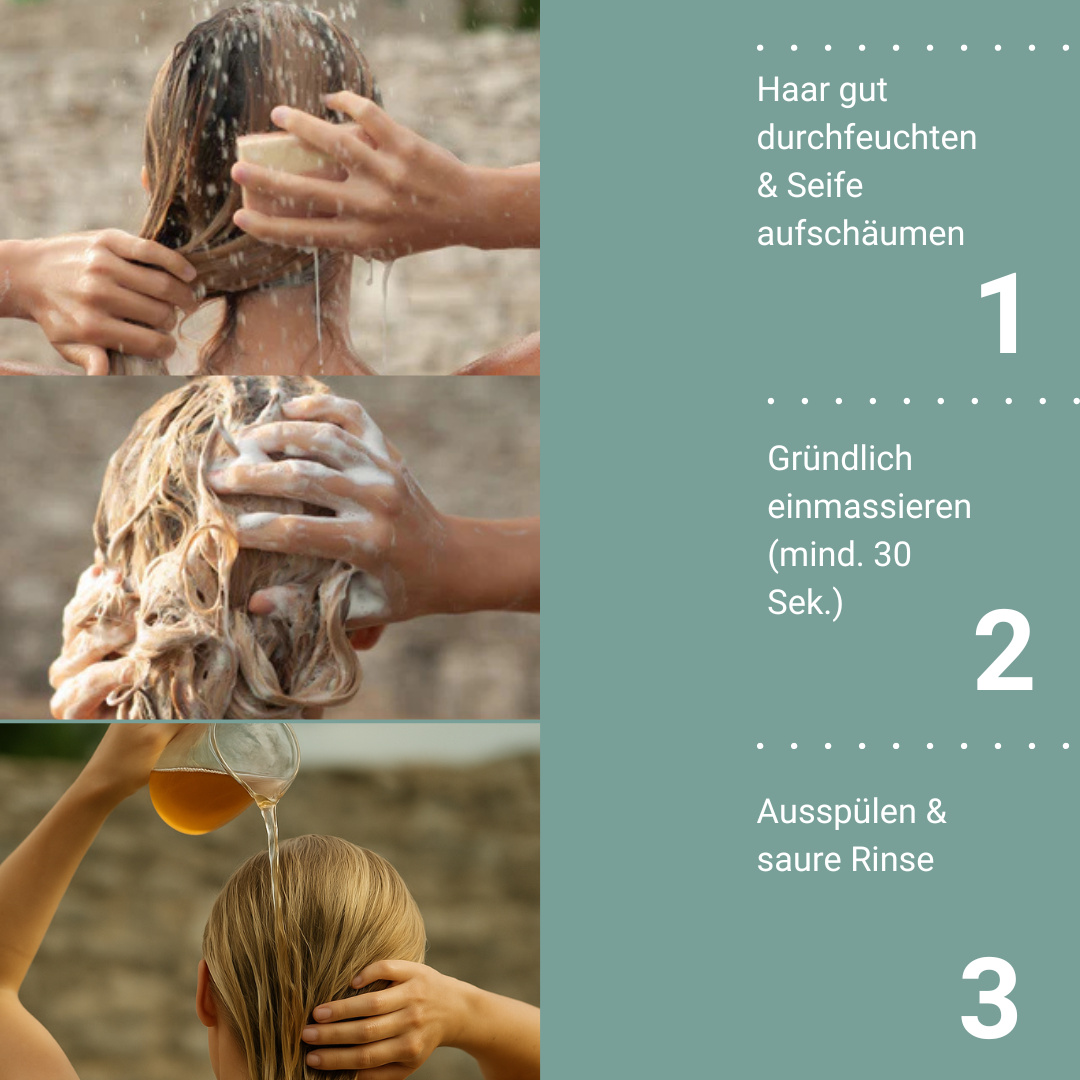 15% Lavendel mit Kamille & Kaffee Haarseife (Haarwachstum & Tiefenpflege)