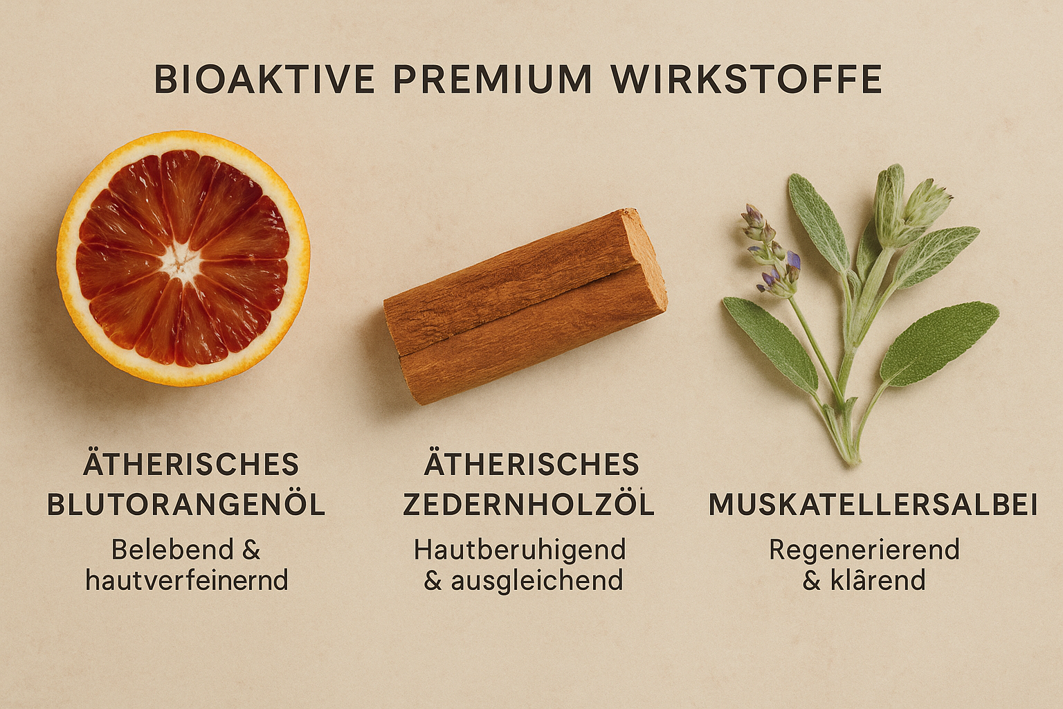 Blutorange mit Zedernholz &amp; Muskatellersalbei (Beruhigend &amp; heilend)