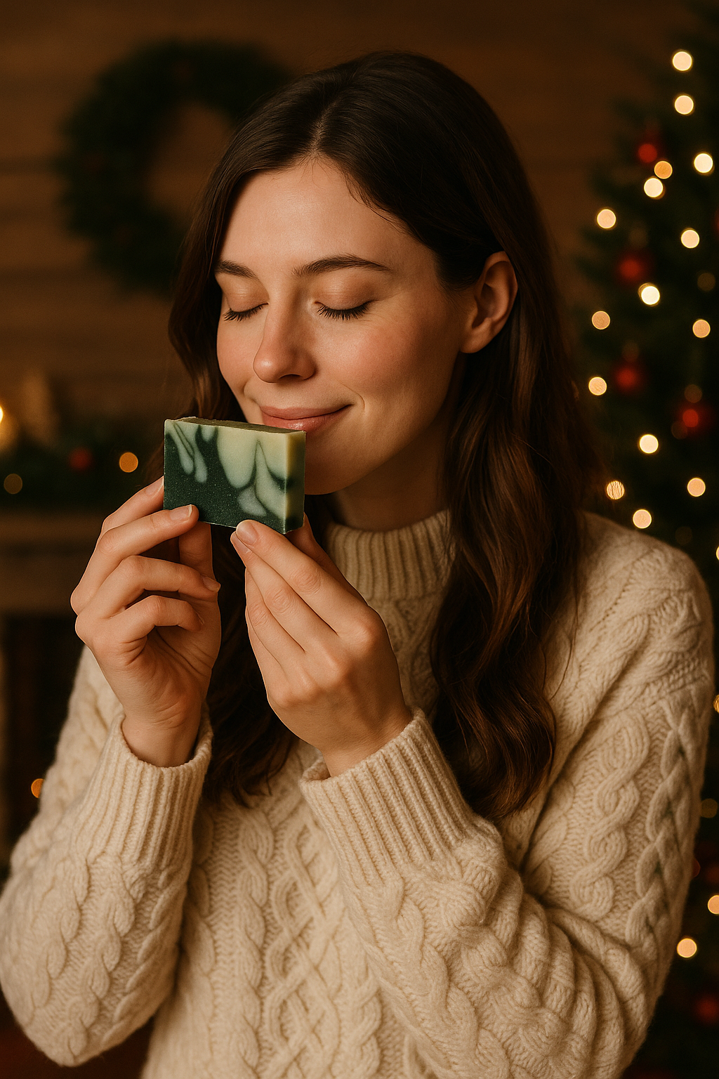 Duftende Winterseife für Haarglanz