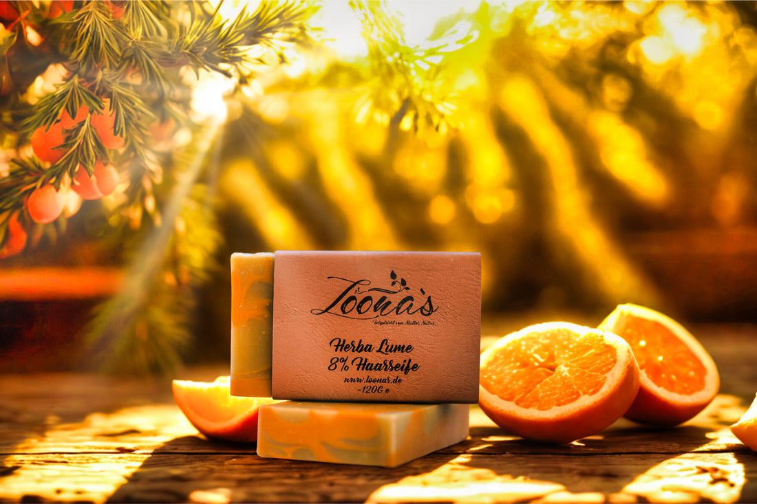 Herba Lume Haar- &amp; Körperseife von Loona’s Naturkosmetik – sanfte Reinigung mit Sheabutter und ätherischen Ölen im Sonnenuntergang