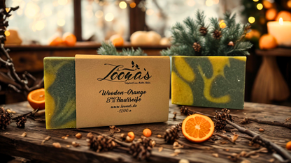 Wooden Orange Haarseife mit Orange und Tanne