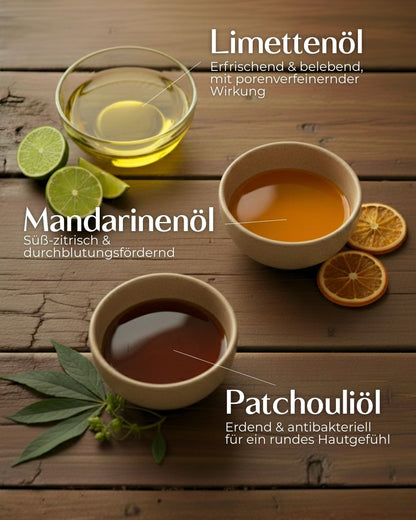 Rote Mandarine mit Patchouli &amp; Limette (Erfrischend &amp; mit sanftem Peeling-Effekt)