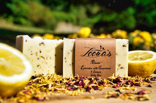 "Bloom" Körperseife (Stimmungsaufhellend mit Peeling-Effekt)