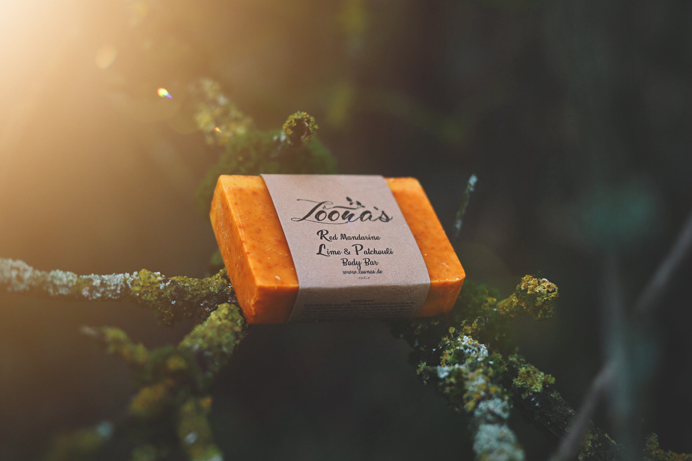 Rote Mandarine mit Patchouli &amp; Limette Naturseife