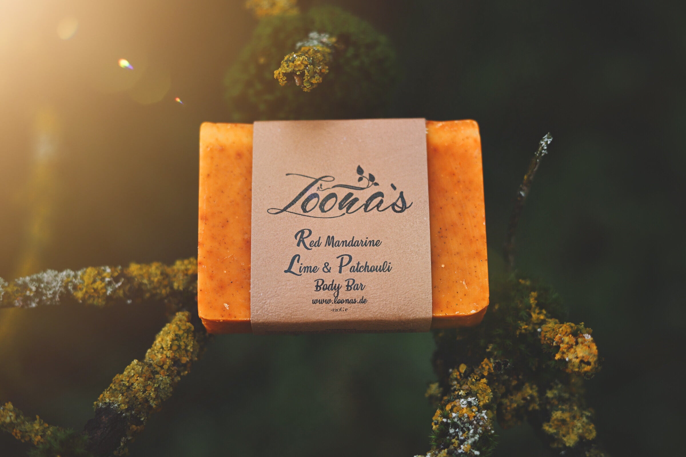 Rote Mandarine mit Patchouli &amp; Limette Naturseife
