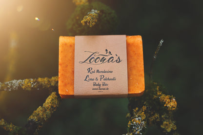 Rote Mandarine mit Patchouli &amp; Limette Naturseife