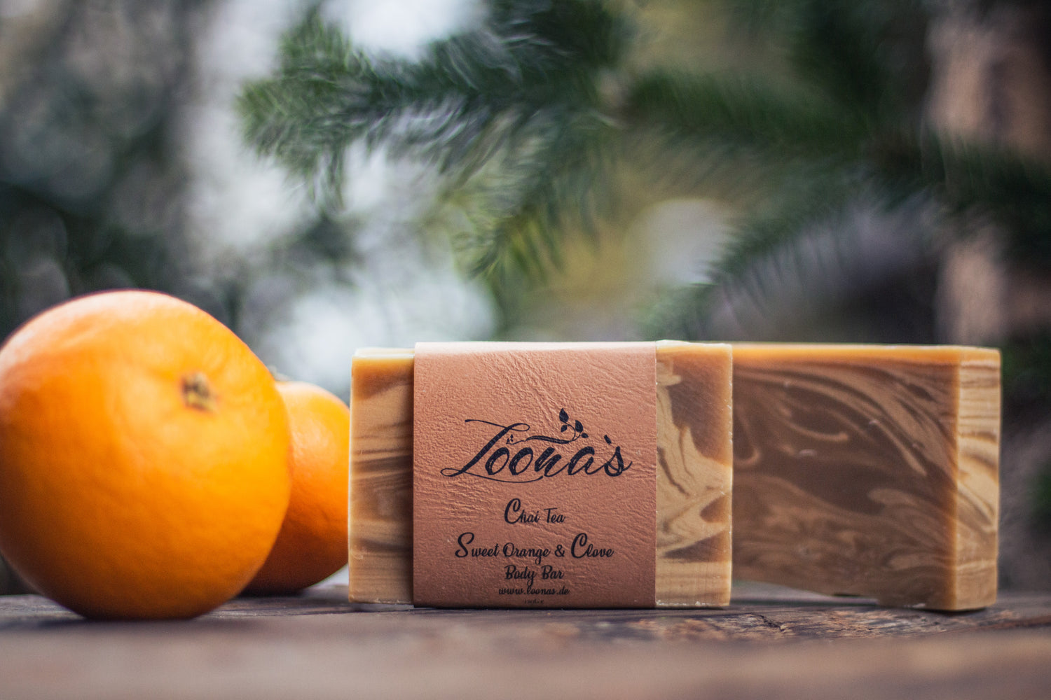 Duschseife mit Chai Tee mit Blutorange &amp; Nelkenblätteröl Naturseife 